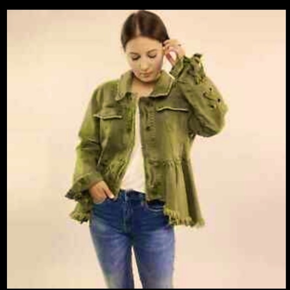 Free people raw edge Jacket size medium - Picture 1 of 10